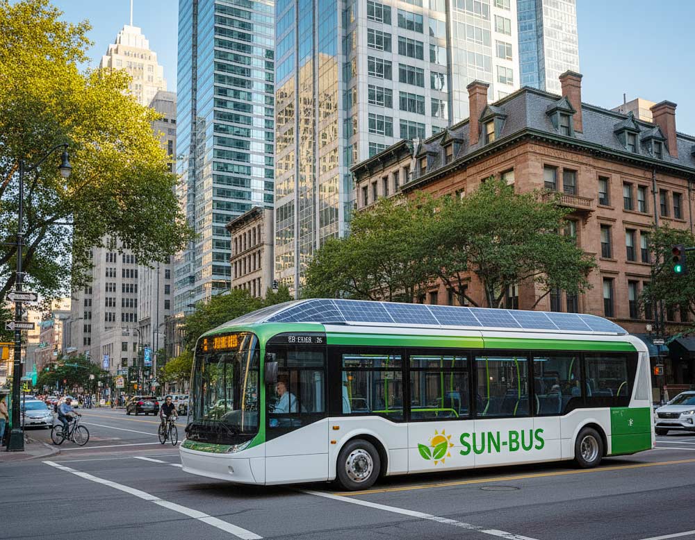 Solarbetriebene Busse