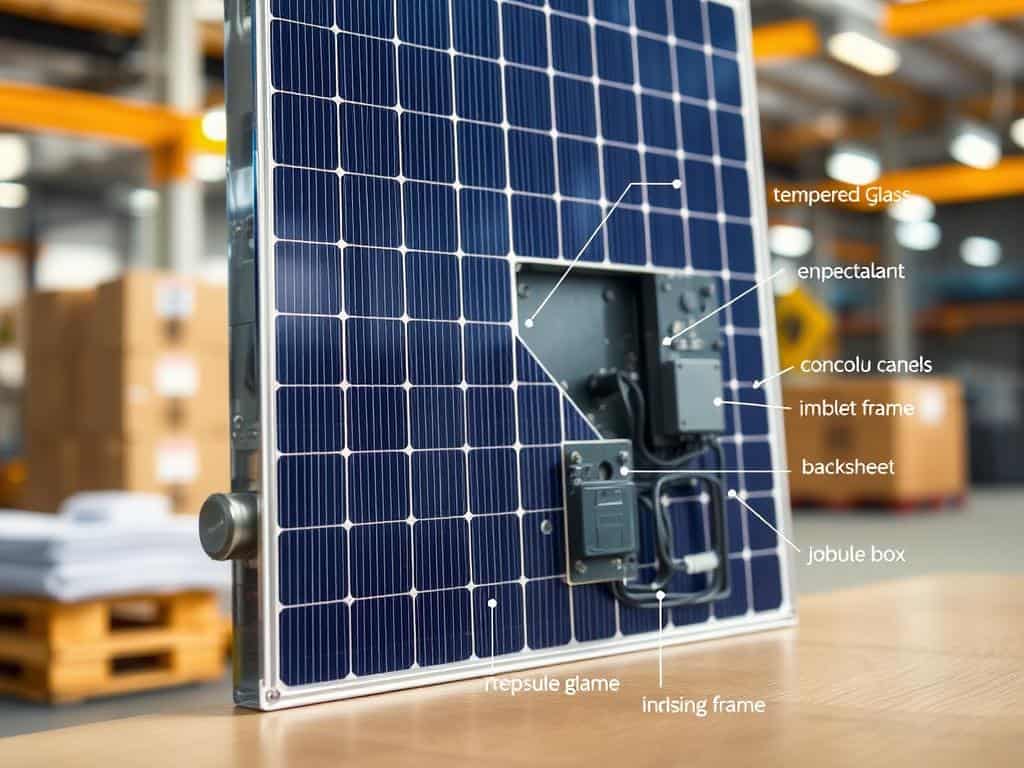 Technischer Aufbau transparentes Solarmodul Technischer Aufbau transparentes Solarmodul