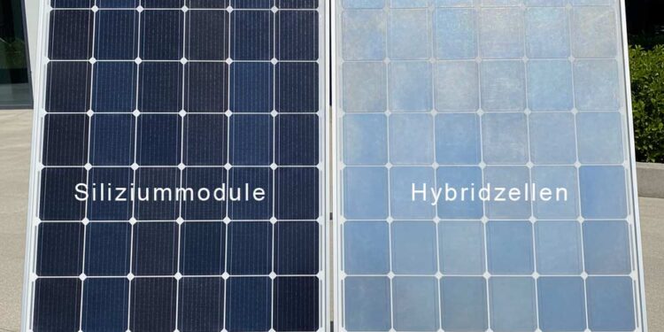 Hybridzellen versus klassische Siliziummodule