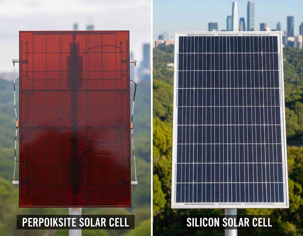 Perowskit-Solarzelle vs. Siliziumzellen - Perowskit-Solarzelle in vielfältigen Farben Perowskit-Solarzelle vs. Siliziumzellen - Perowskit-Solarzelle in vielfältigen Farben