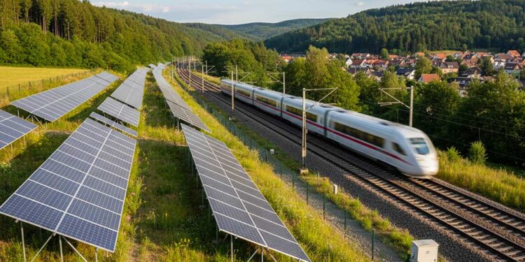 Photovoltaikanlagen entlang deutscher Bahntrassen